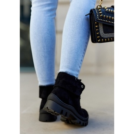 S.Barski Bottines Daim Nouées Dalles Noires le noir 4