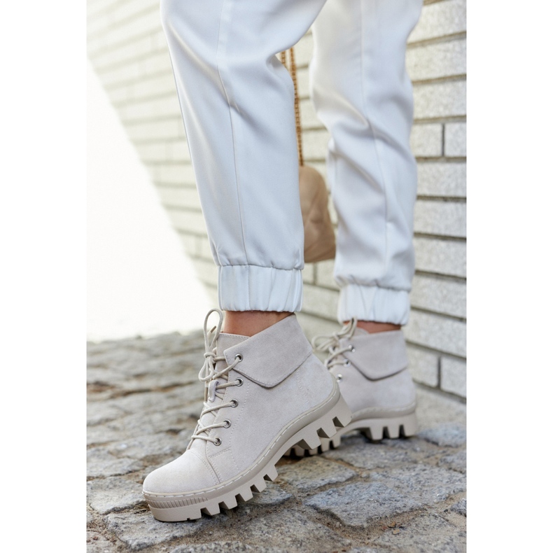 S.Barski Boots Daim Noué Gris Clair Dalles 1