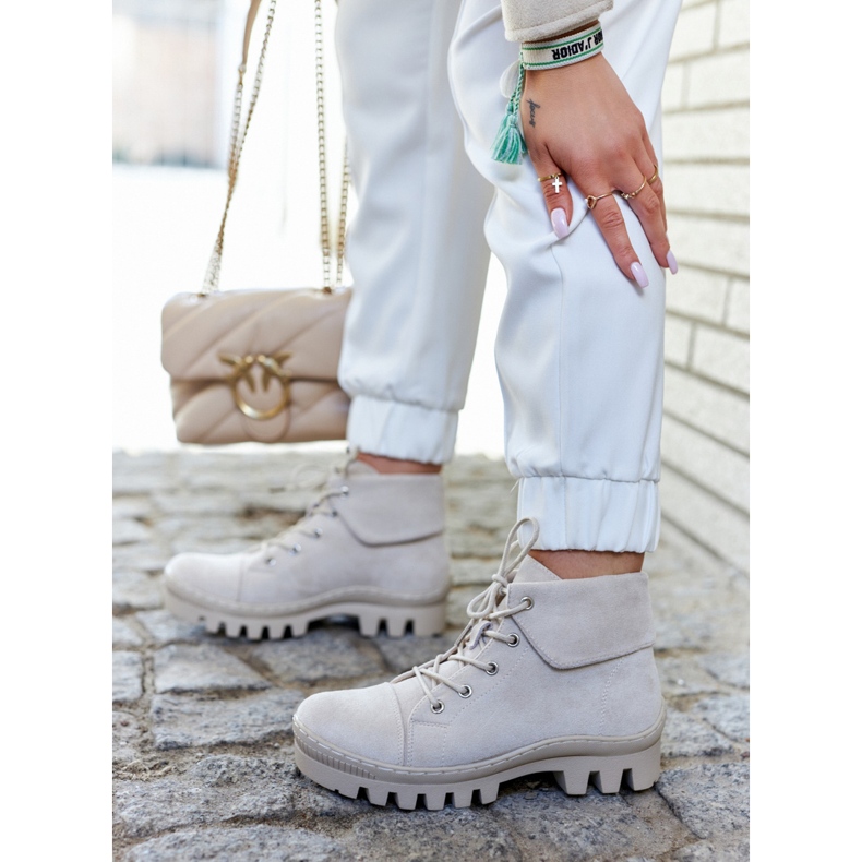 S.Barski Boots Daim Noué Gris Clair Dalles 2