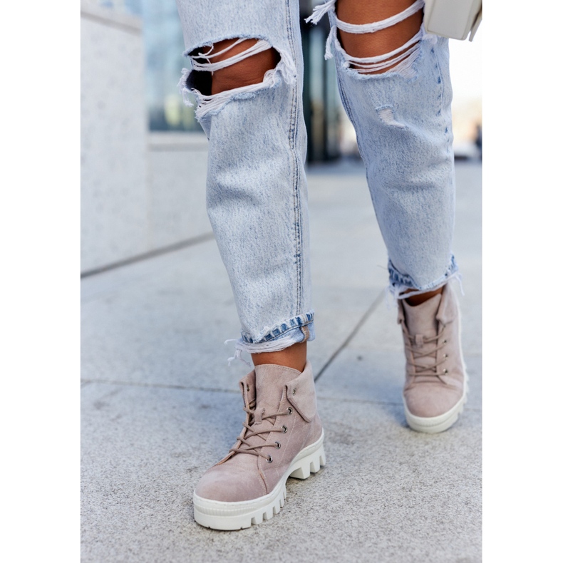 S.Barski Bottines Daim Tied Dalles violet clair 2