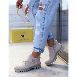 S.Barski Bottines En Daim Remgate Avec Fermeture Éclair Beige Clair 1
