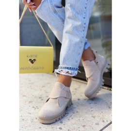S.Barski Bottines En Daim Remgate Avec Fermeture Éclair Beige Clair 4