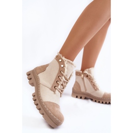 S.Barski Bottes Femme Tendance Beige Claira 2