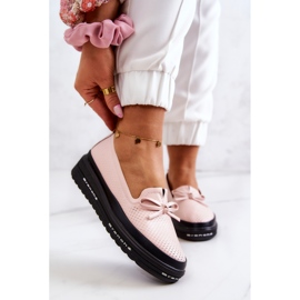 Vinceza Mocassins Cuir Femme Rose Cannes 1