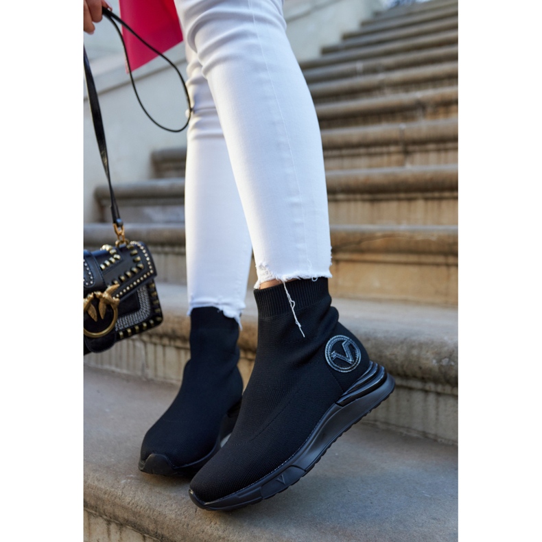 Vinceza Chaussettes de sport noires pour femmes Runaway 1