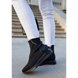 Vinceza Chaussettes de sport noires pour femmes Runaway 2