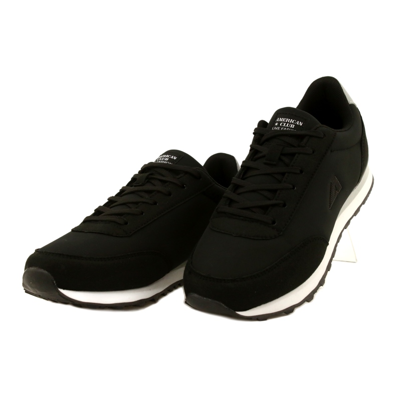 Chaussures de sport pour femmes sur la semelle EVA American Club HA38 noir 2