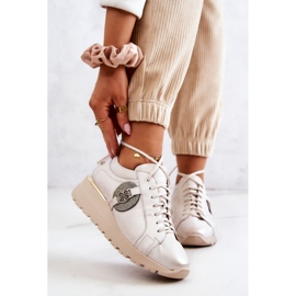 Chaussures De Sport En Cuir Compensées Maciejka 05492-04 Beige 1 Chaussures De Sport En Cuir Compensées Maciejka 05492-04 Beige 1