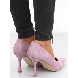 Escarpins femme en daim Giorgia Purple violet 3