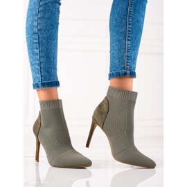 Bottines assorties sur un talon S. Barski vert 3