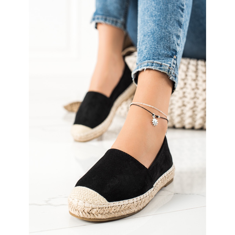 Bestelle Espadrilles En Daim Noir 1