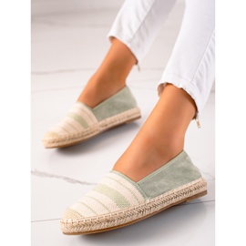 Anesia Paris Espadrilles décontractées beige vert 2