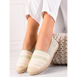 Anesia Paris Espadrilles décontractées beige vert 1