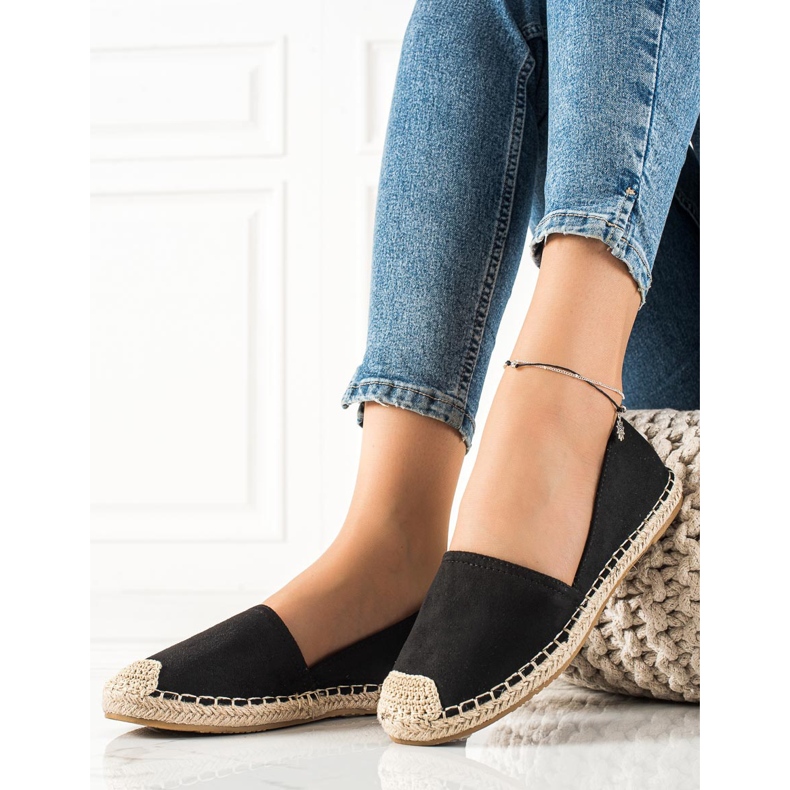 TRENDI Espadrilles noires classiques 1