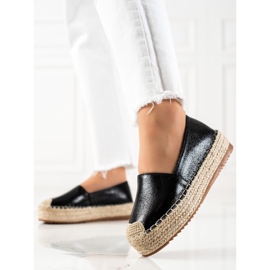Clowse Espadrilles noires scintillantes 2
