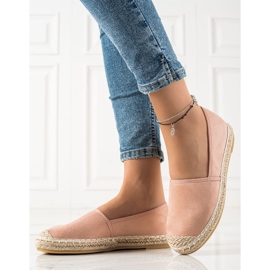 Lucky Shoes Espadrilles en poudre rose 1