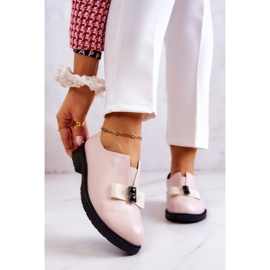 S.Barski Richelieus pour femmes à enfiler avec décoration Janelle beige rose 1