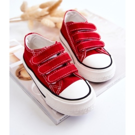 Espadrilles à scratch Bernie rouges pour enfant 6
