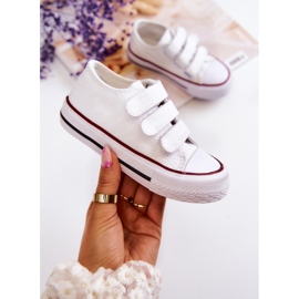 Baskets Enfant Avec Velcro Bernie Blanc blanche 1