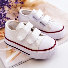 Baskets Enfant Avec Velcro Bernie Blanc blanche 2