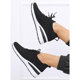 Chaussures compensées chaussette Binita Noir 1