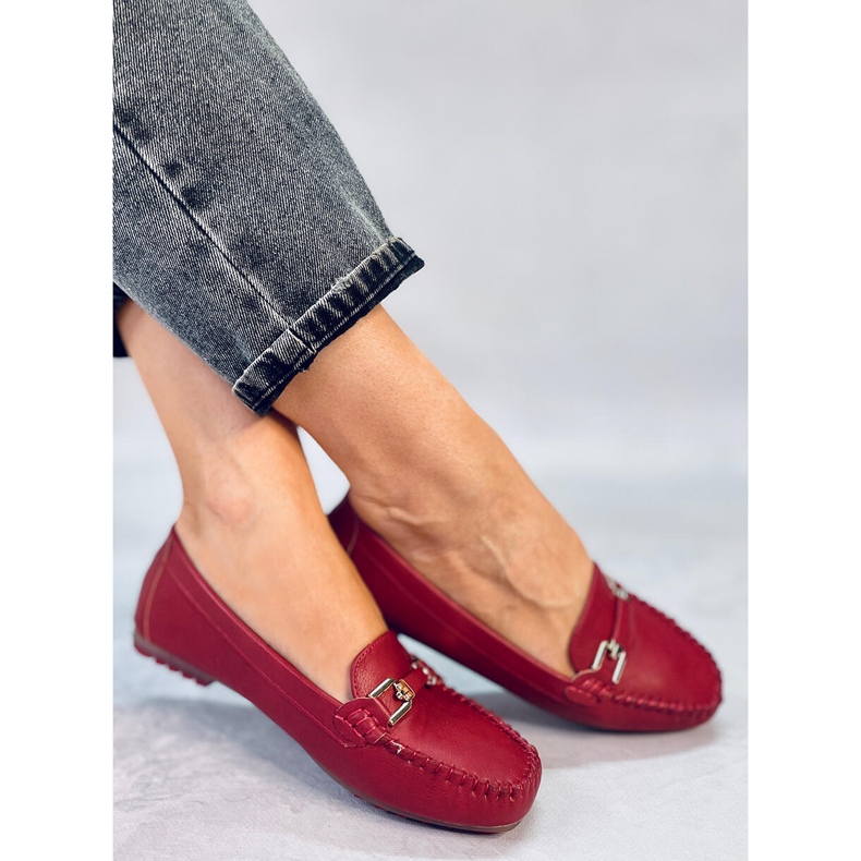 Mocassins femme Leoni Burdeos rouge 1 Mocassins femme Leoni Burdeos rouge 1