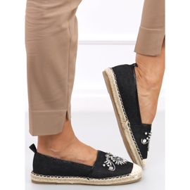 Espadrilles avec pierres Birbal Black noir 1
