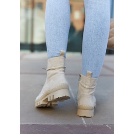 S.Barski Bottes trappeurs en suède avec coutures Layden gris clair beige 2 S.Barski Bottes trappeurs en suède avec coutures Layden gris clair beige 2