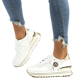 Baskets en cuir Filippo DP3538 / 22 WH blanc 4