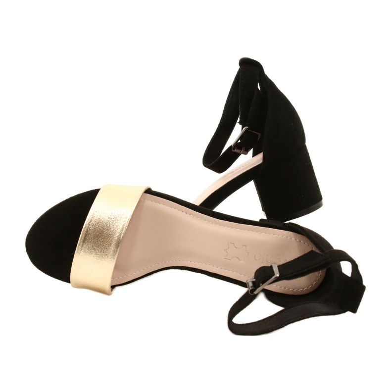 Sandales On A Bar Noir et Doré Evento 20SD98-1618 5