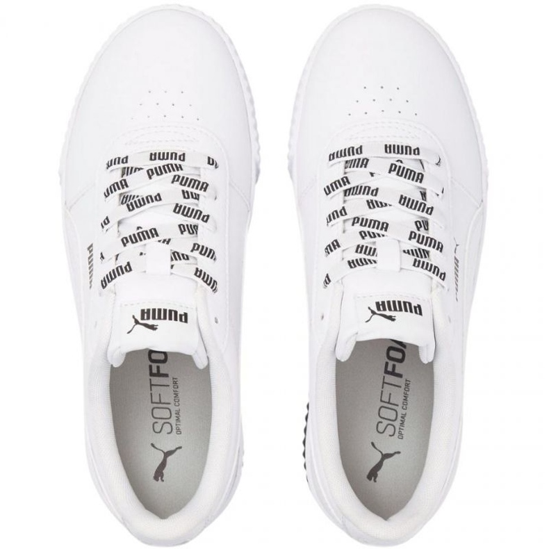 Puma Carina Logomania Femme 383906 01 blanc 1