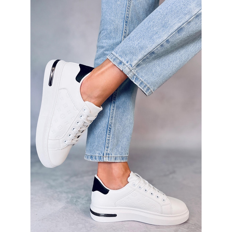 Baskets Amala Negro femme blanc 2