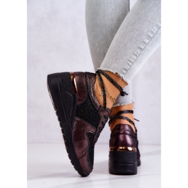 Baskets Compensées En Cuir Avec Filet S.Barski Noir le noir 3