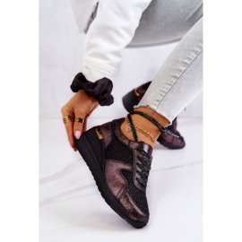 Baskets Compensées En Cuir Avec Filet S.Barski Noir le noir 4