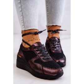 Baskets Compensées En Cuir Avec Filet S.Barski Noir le noir 5