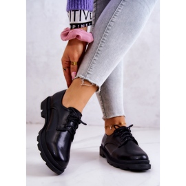 S.Barski Chaussures Oxford classiques pour femmes Colton noir 2