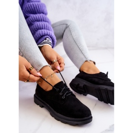 S.Barski Richelieus Femme Daim Chaussures Classiques Noir Colton le noir 6