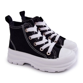 FR1 Baskets Montantes Enfant Noir et Blanc Freeze blanche le noir 1