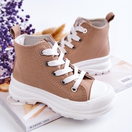 FR1 Baskets montantes pour enfant Freeze marron clair brun brun 2