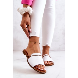 Lewski Shoes Chaussons Cuir Lewski Chaussures 3047 Blanc blanche 1