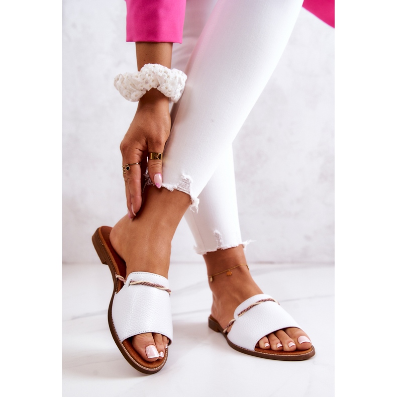 Lewski Shoes Chaussons Cuir Lewski Chaussures 3047 Blanc 2