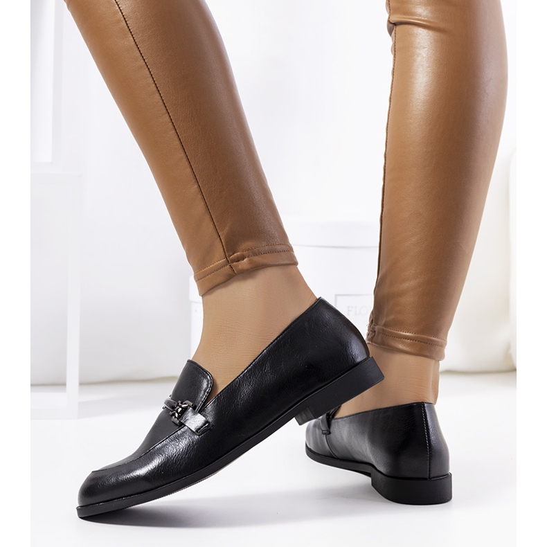 Mocassins Genovese femme noir 1