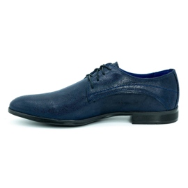Polbut Chaussures habillées en cuir homme C3LAK bleu marine 1