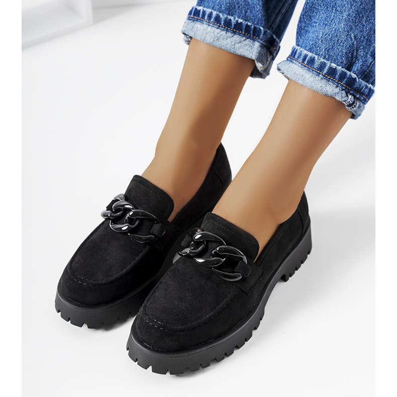 Chaussures noires sur semelle épaisse Nelis 1