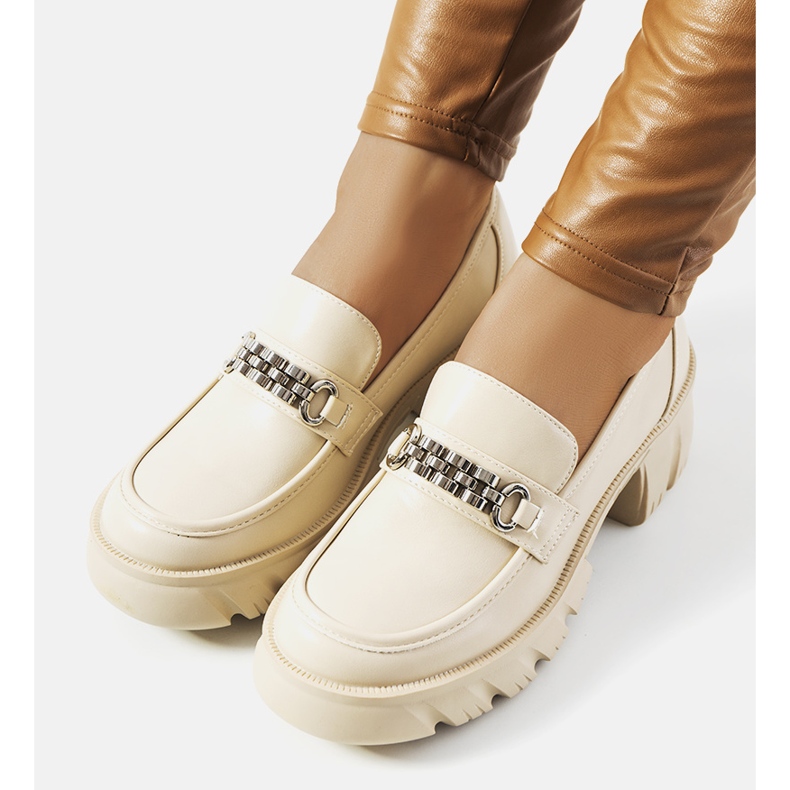 Mocassins beiges sur semelle épaisse Ruth 1