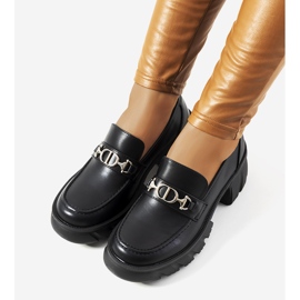 Mocassins noirs sur semelle épaisse Brant 1