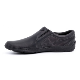 Joker Mocassins homme en cuir Gris 523J 1