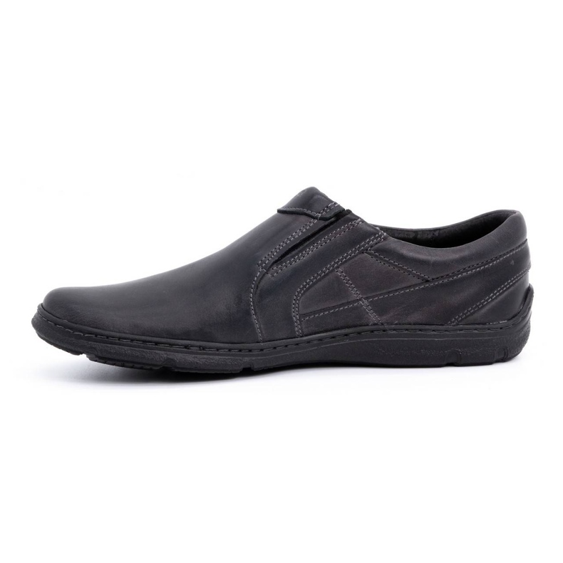 Joker Mocassins homme en cuir Gris 523J 1