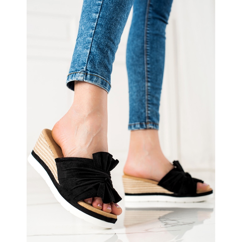 W. Potocki Sandales compensées Potocki noir 1