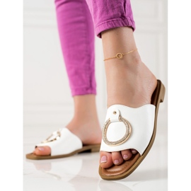 W. Potocki Chaussons Blancs Avec Ornement Potocki 2